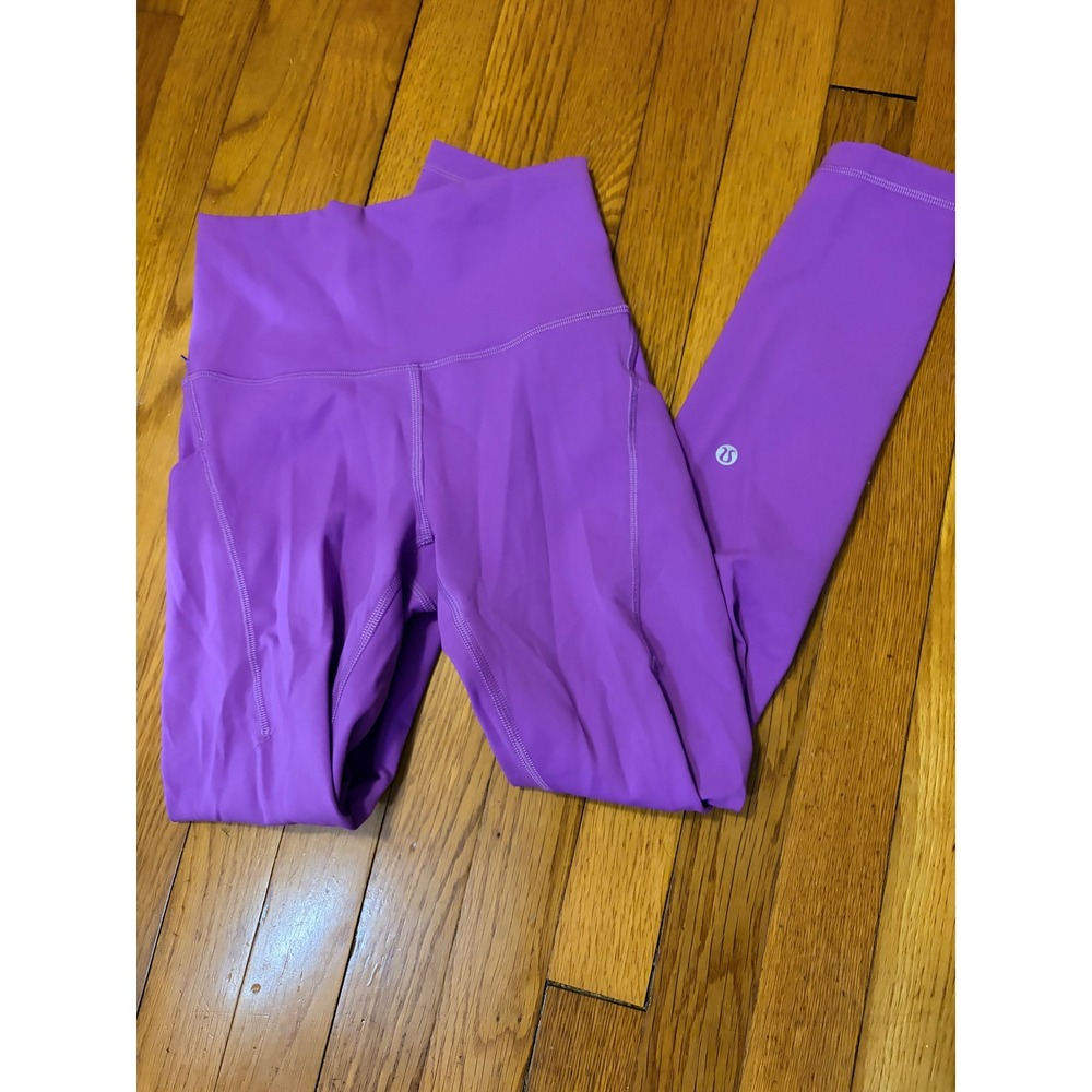 Lululemon Fast and Free High-Rise Tight Purple Leggings with Pockets Size 4